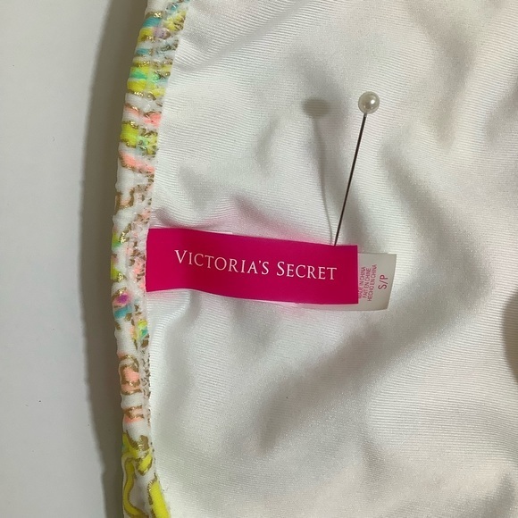 VS multi color bikini bottom w gold size Small EUC - Picture 3 of 9